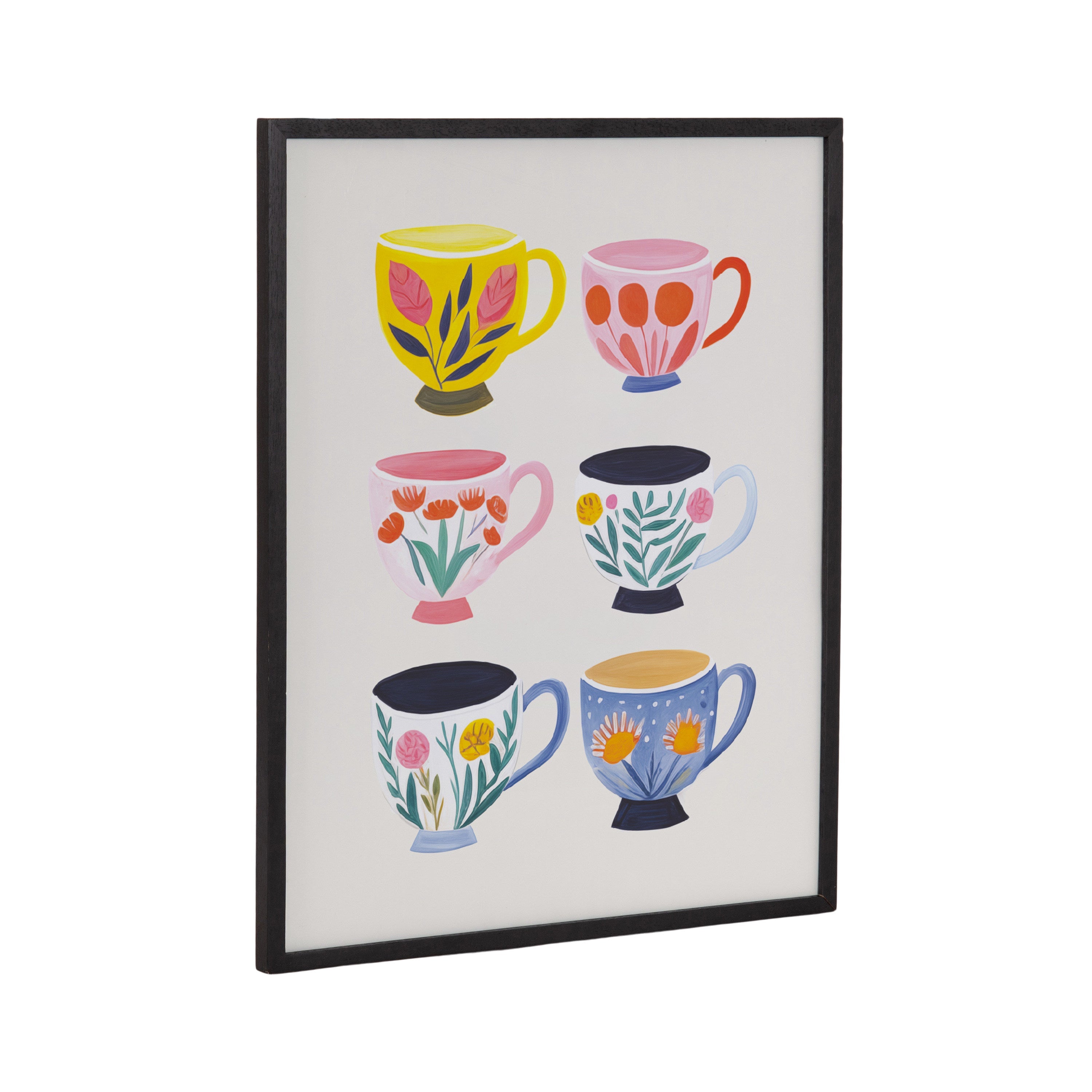 Gallery Botanical Coffee Shop Tea Cups Print by The Creative Bunch Studio