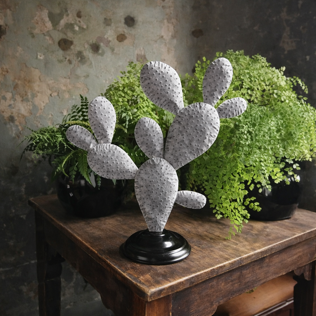 Metal Cactus Sculpture