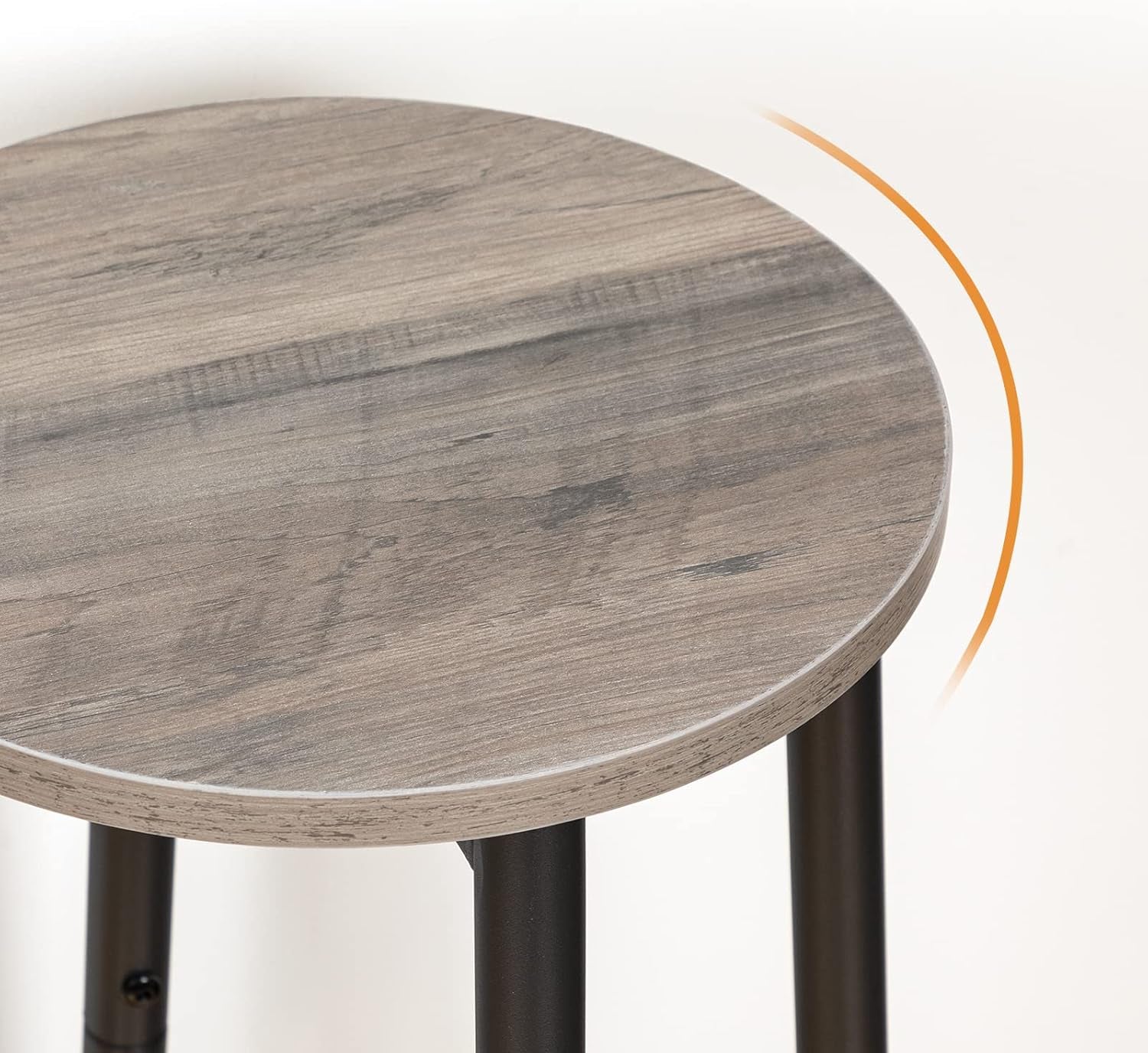 Greige Bar Stools Set Of 2 11.8 Inch Square Seats With Footrest