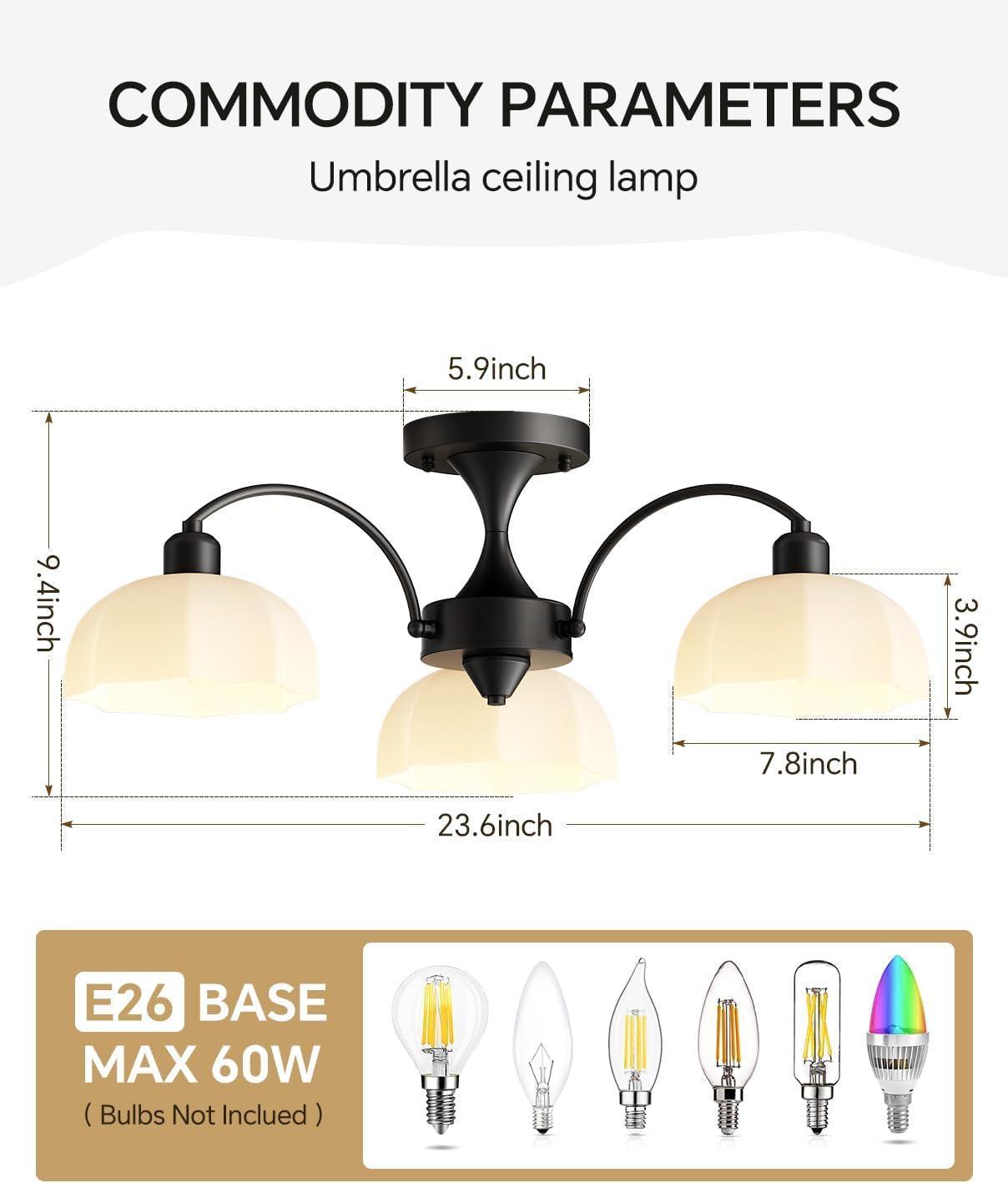 Milk Glass Sputnik Chandelier Adjustable Height Dimmable-2