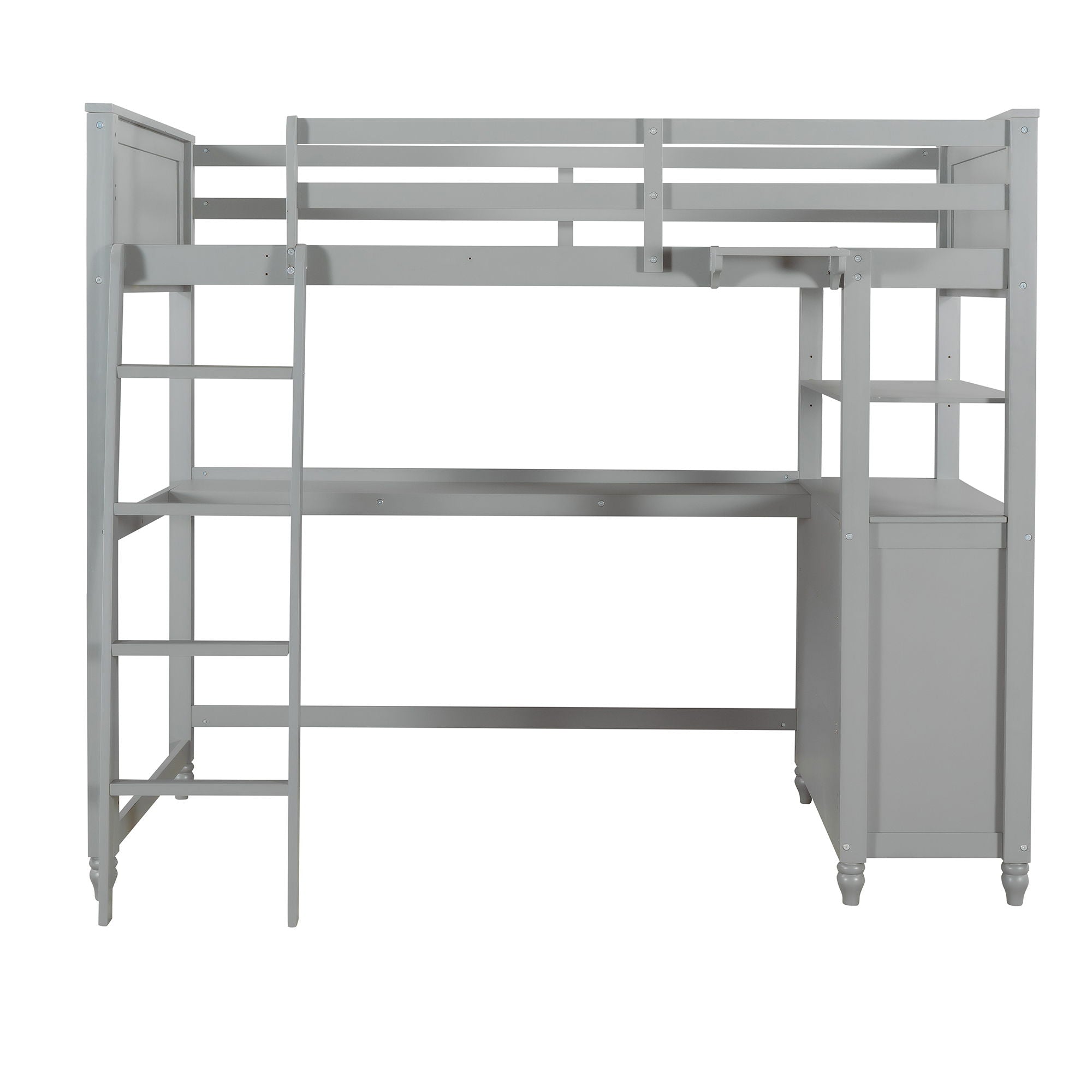 Loft Bed With Drawers With Desk And Shelves
