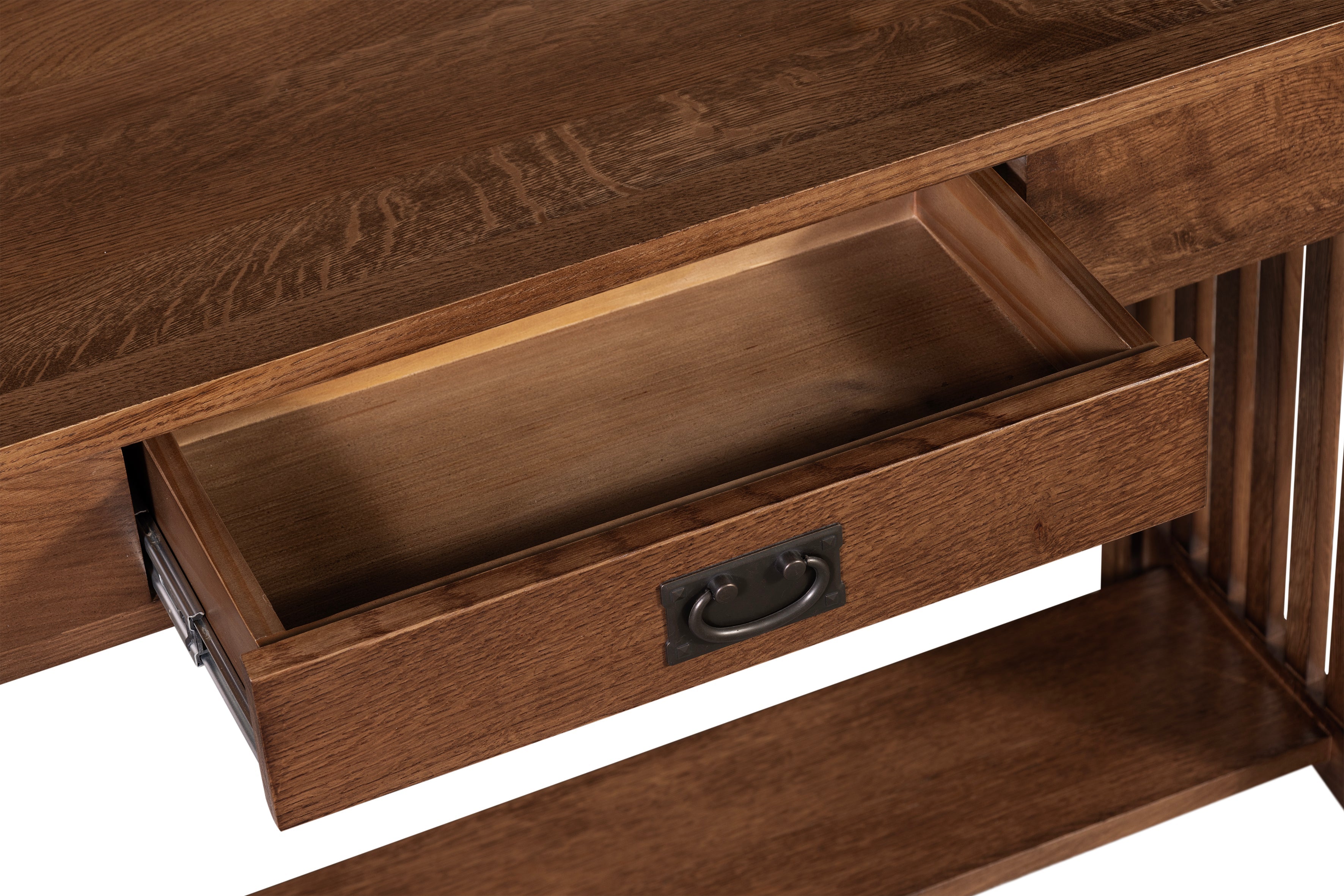 Mission 1 Drawer Crofter Style Console Table - Walnut Stain