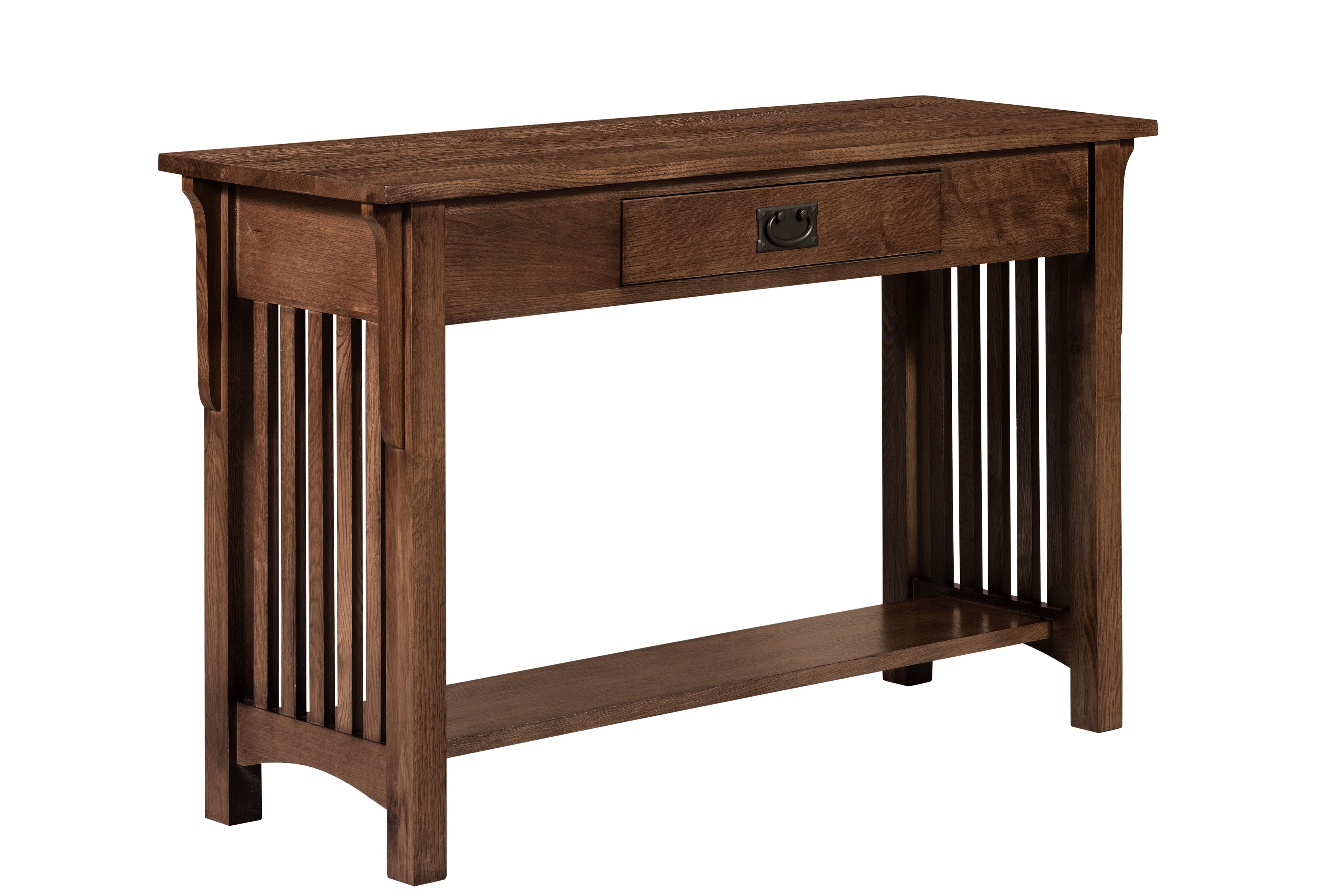Mission 1 Drawer Crofter Style Console Table - Walnut Stain