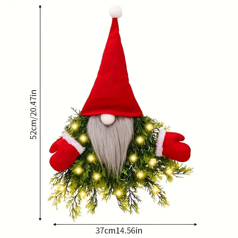 Whimsical Artificial Maple Gnome Door Hanging Decoration-2