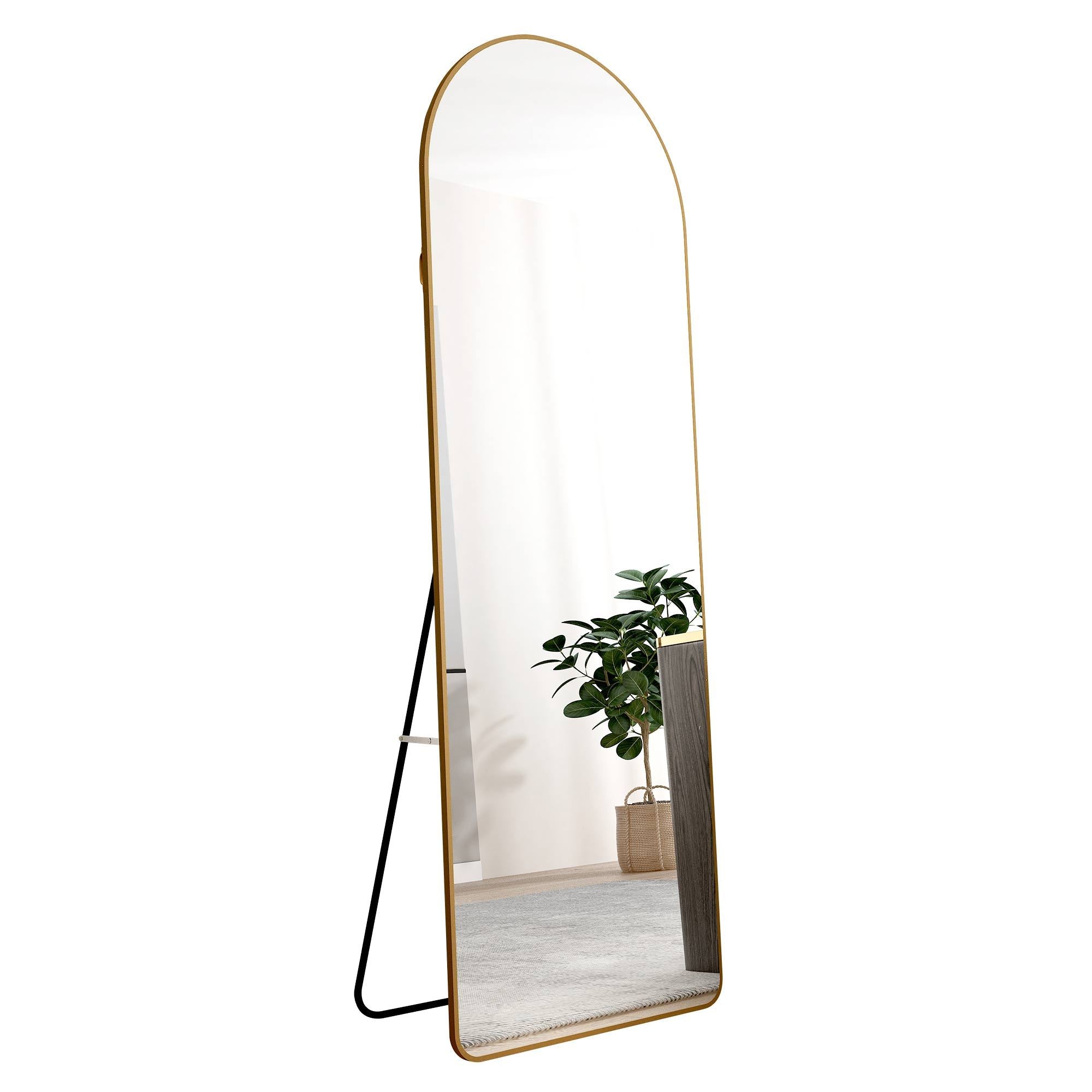 The 4th Generation Floor Mounted Full Length Mirror with Gold Frame