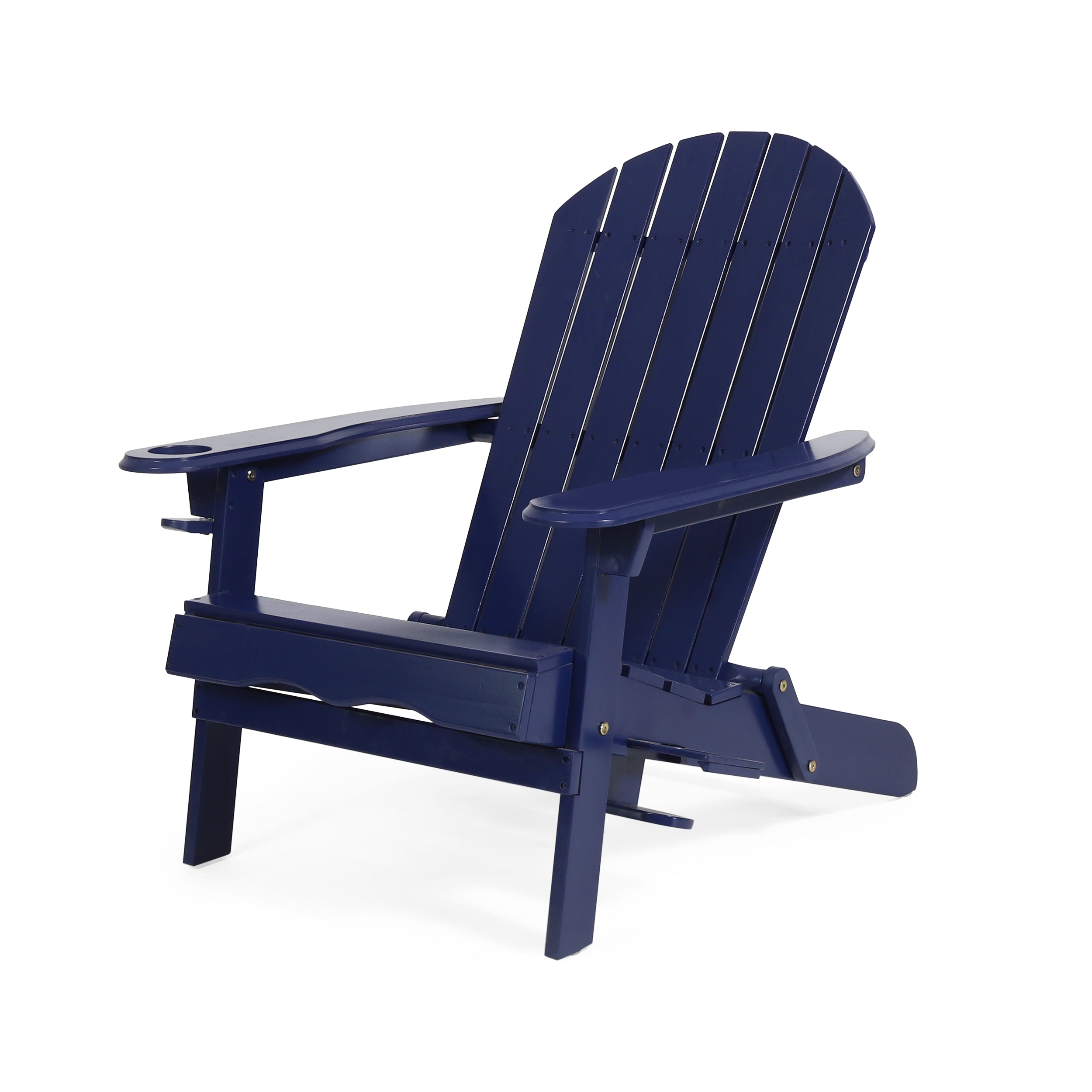 Zenithia Outdoor Foldable Adirondack Chair with 2 Cup Holders, Blue