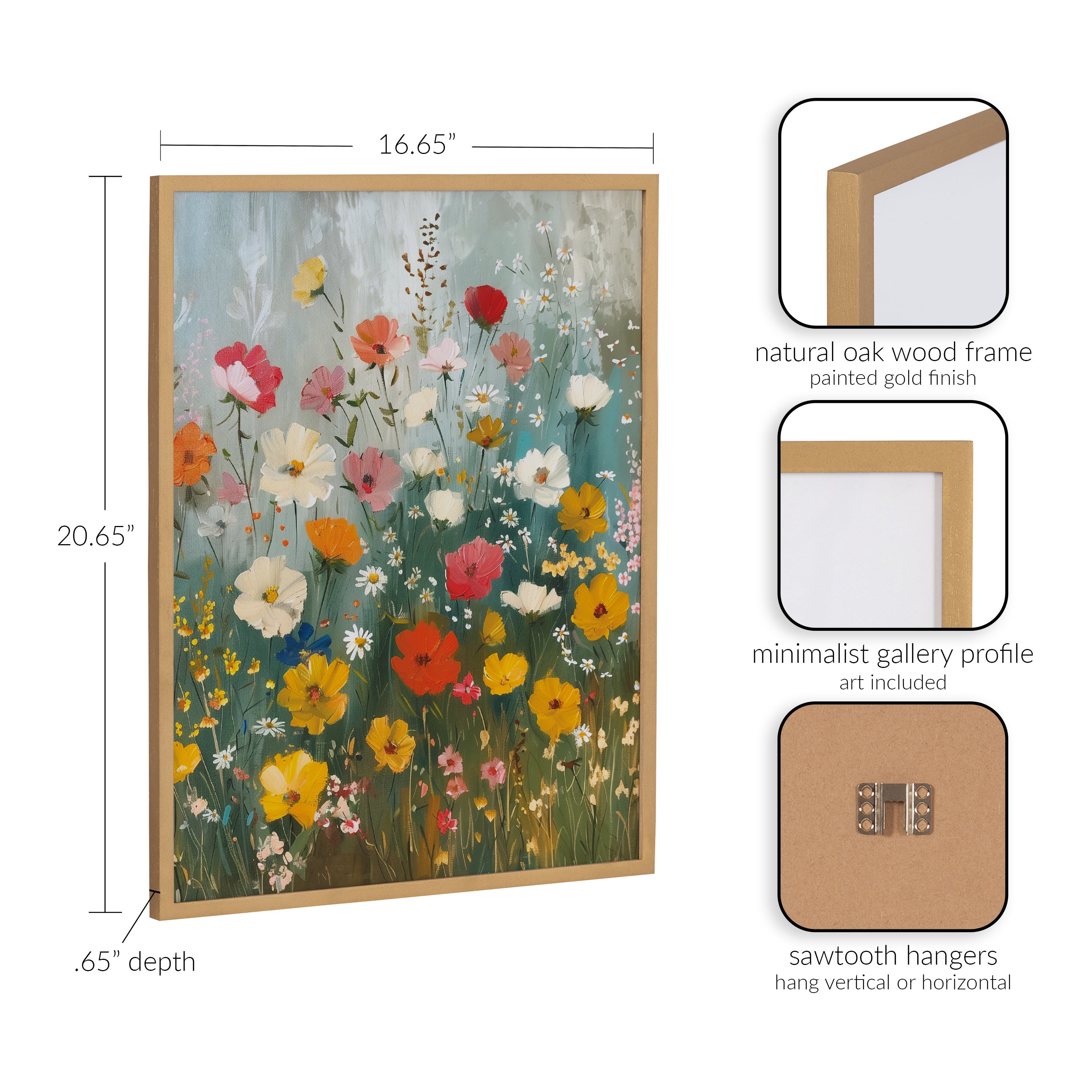 Gallery Boho Wildflower Garden Print by The Creative Bunch Studio