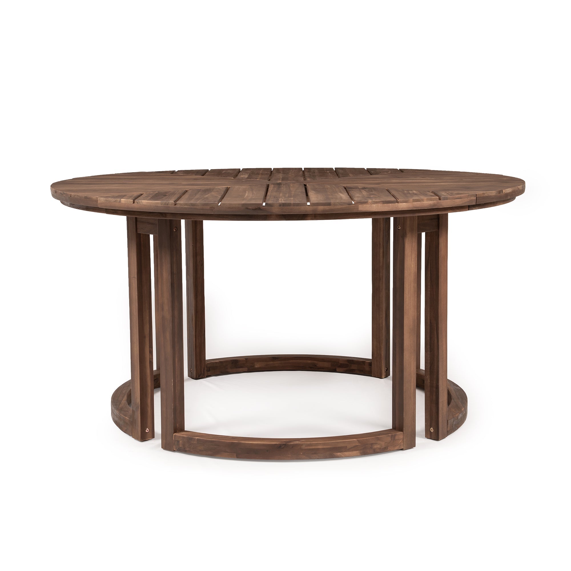 TREXM Patio Dining Table Set for 6 with Umbrella Hole