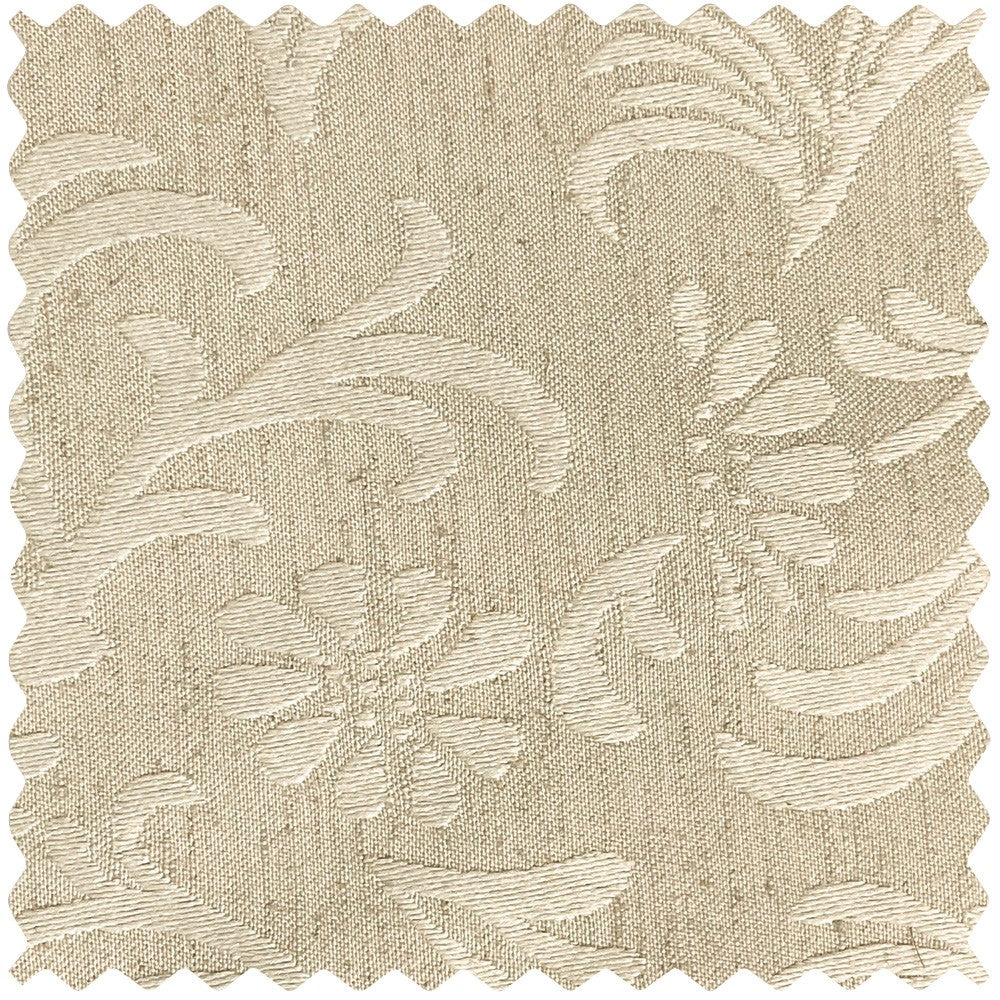 Miranda Subtle Floral Linen Cotton Jacquard Curtains