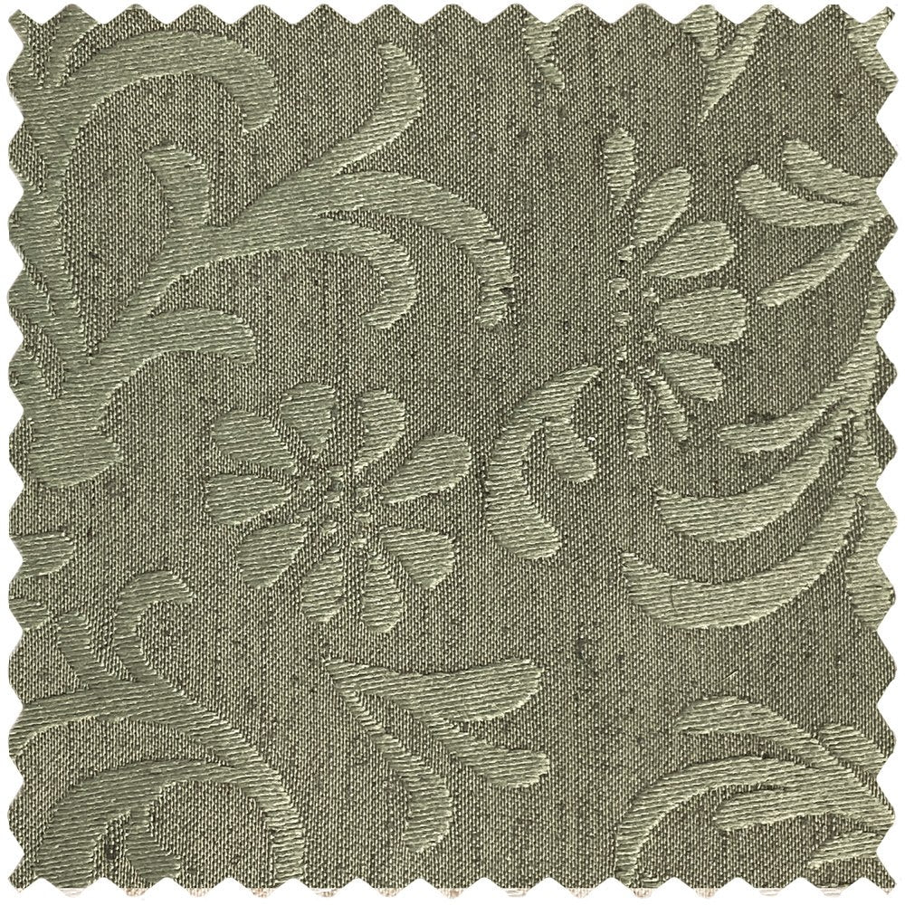Miranda Subtle Floral Linen Cotton Jacquard Curtains