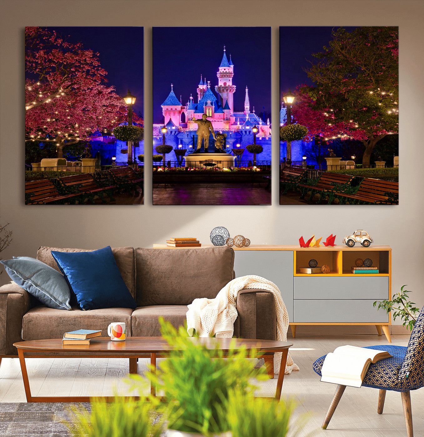 Castle Large Wall Art Disney Magic Kingdom Kids Room Decor -