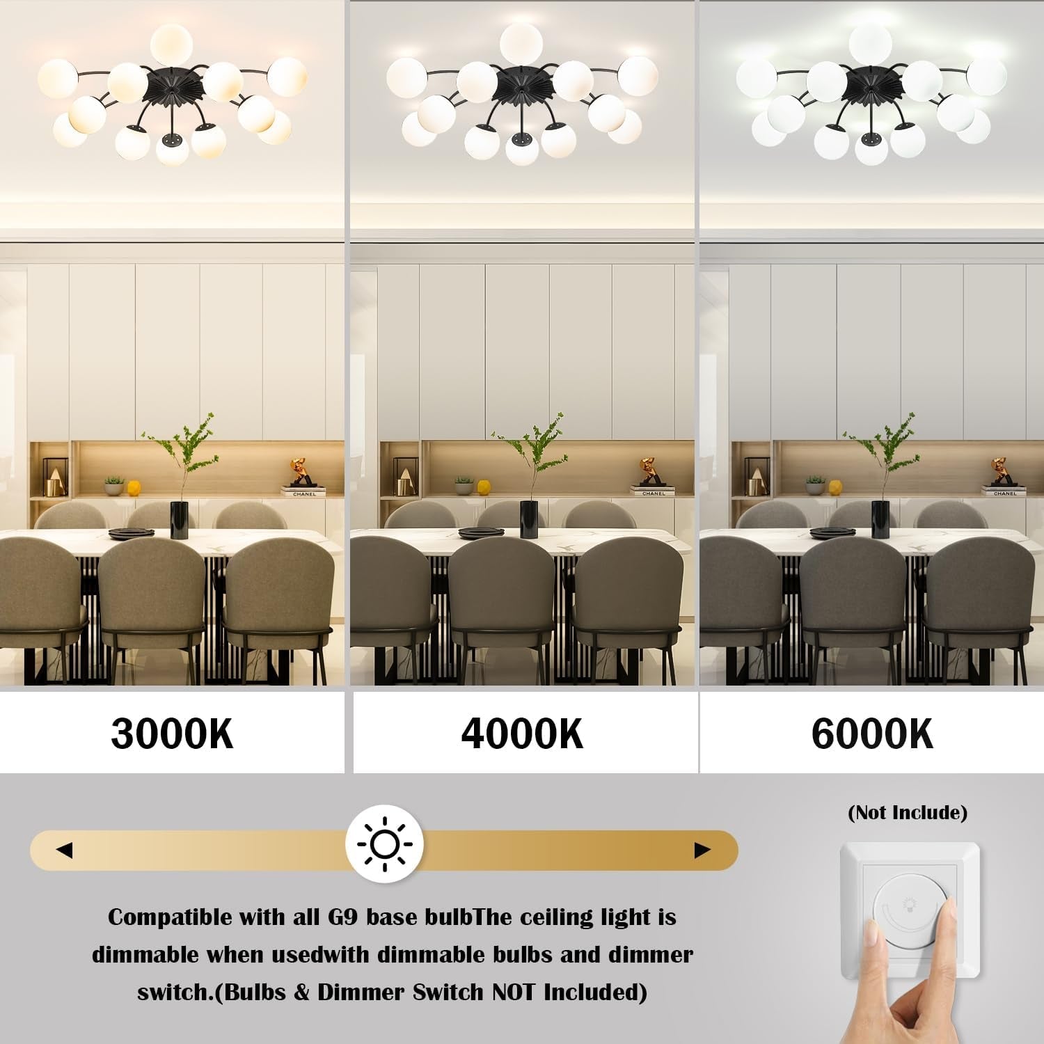 Milk Glass Sputnik Chandelier 12 Light Black Handblown-2