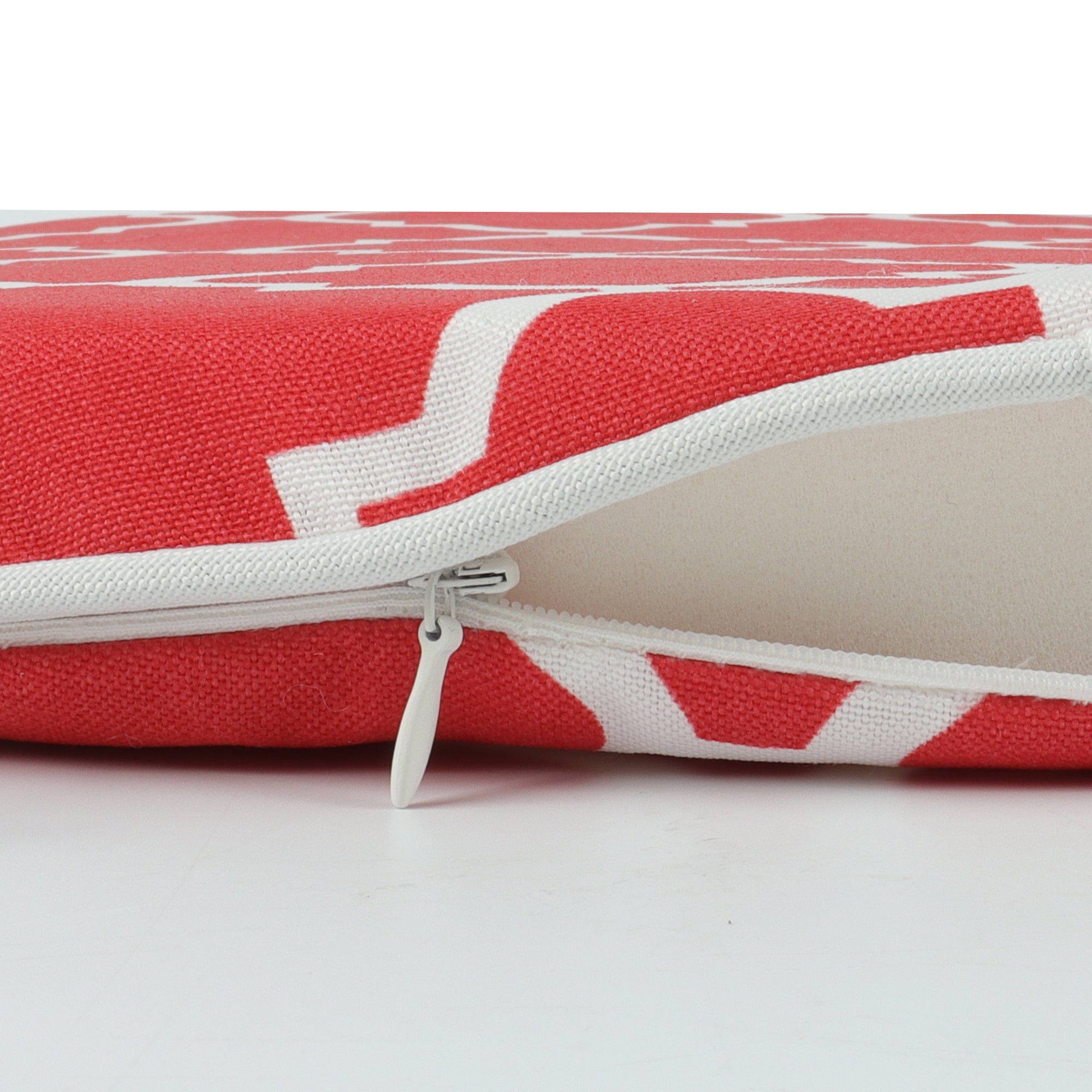 Outdoor Chair Cushions with Straps - Set of 4, Plaid Red