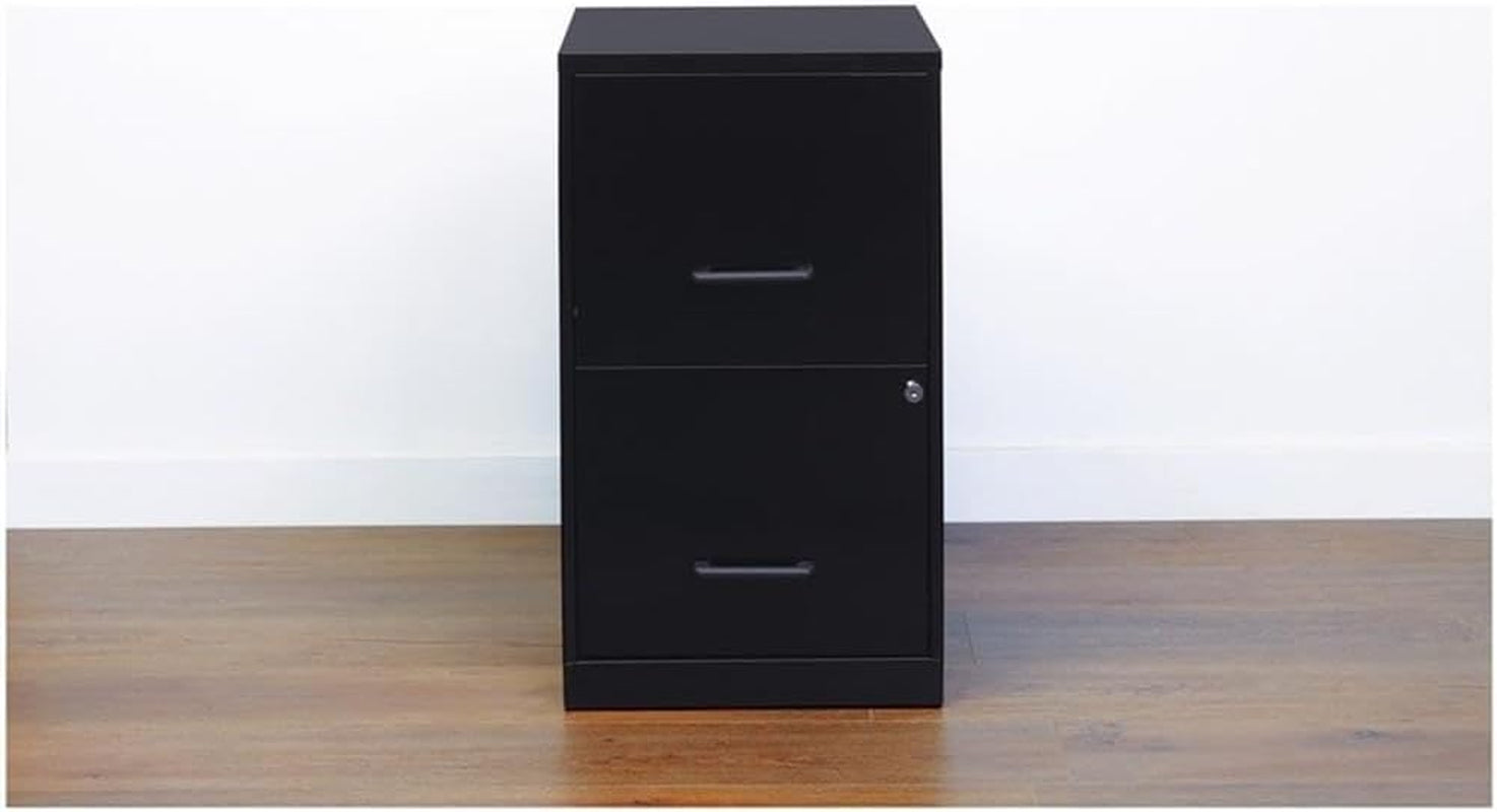 Metal 2 Drawer Letter File Cabinet Black Office Storage