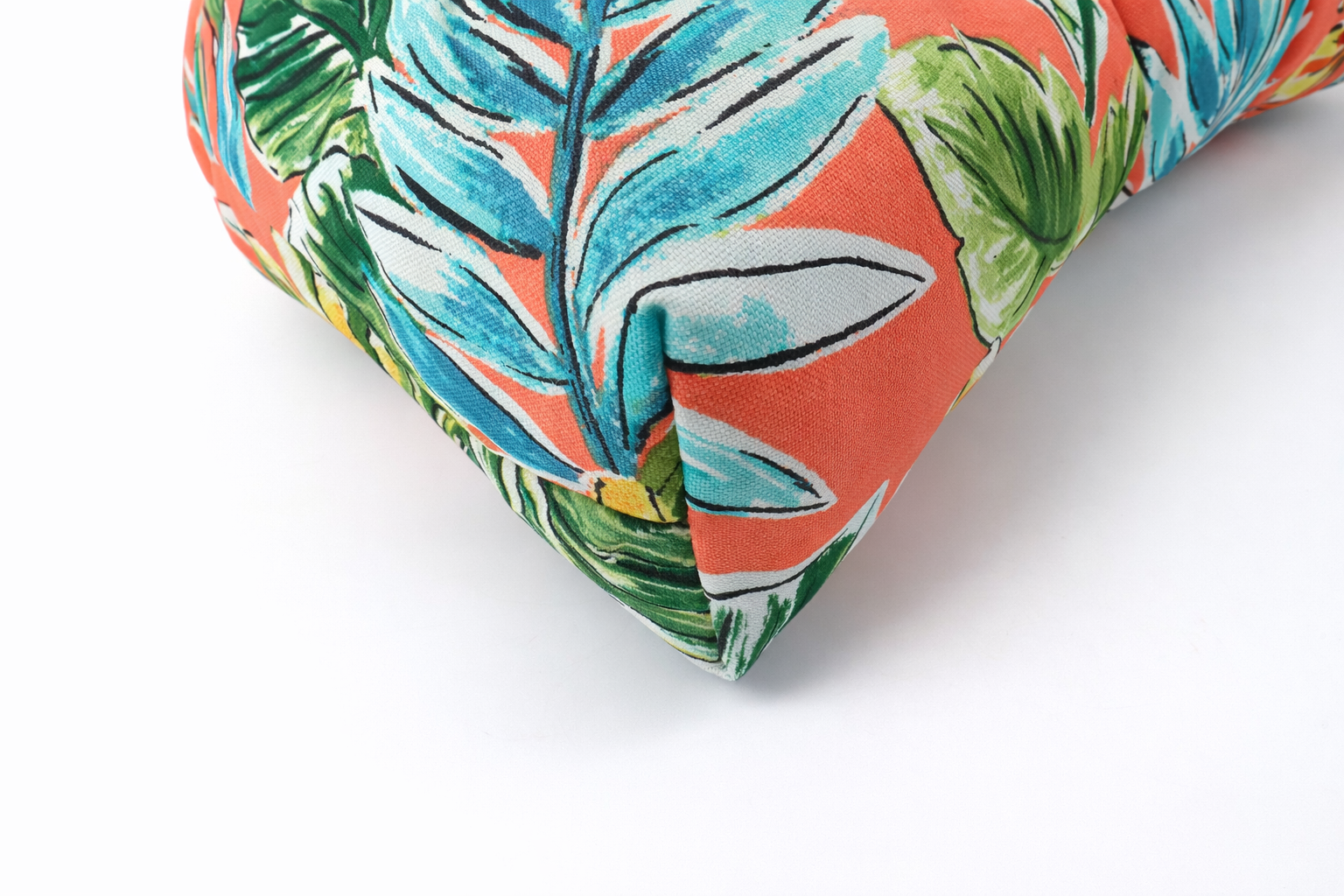 Outdoor Chair Cushions Set of 2, 19 x 19 x 4 Inch Tufted Seat Cushions with Ties