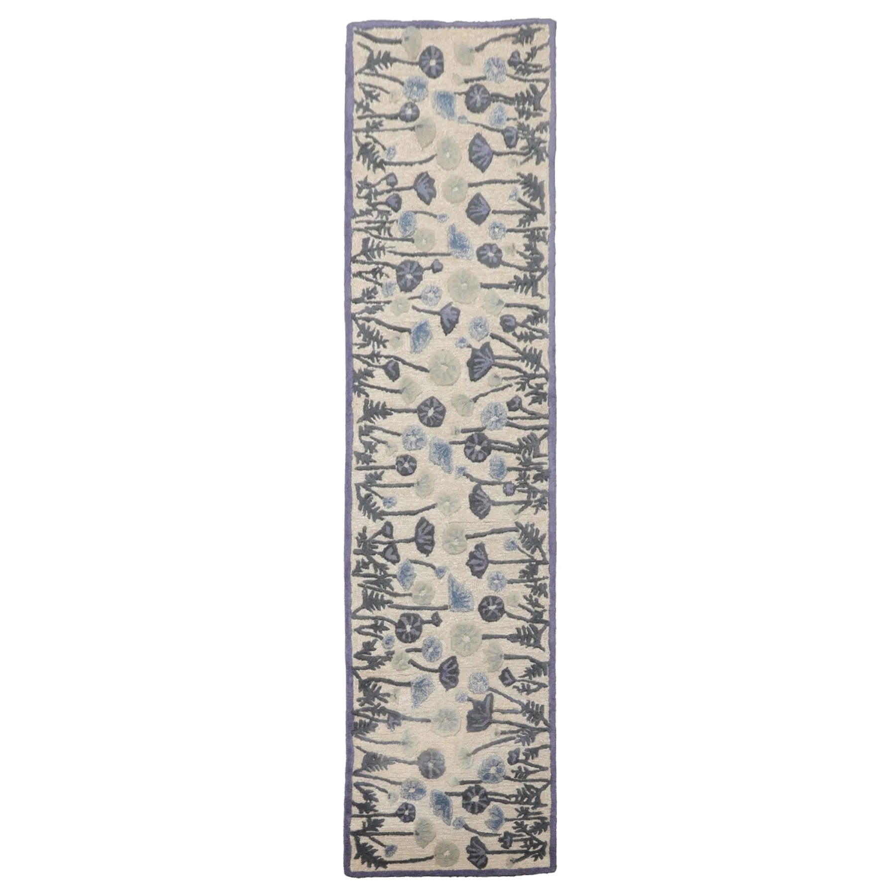 LoomBloom Multi Size Beige Hand Tufted Contemporary Botanical Wool and Silk Oriental Area Rug