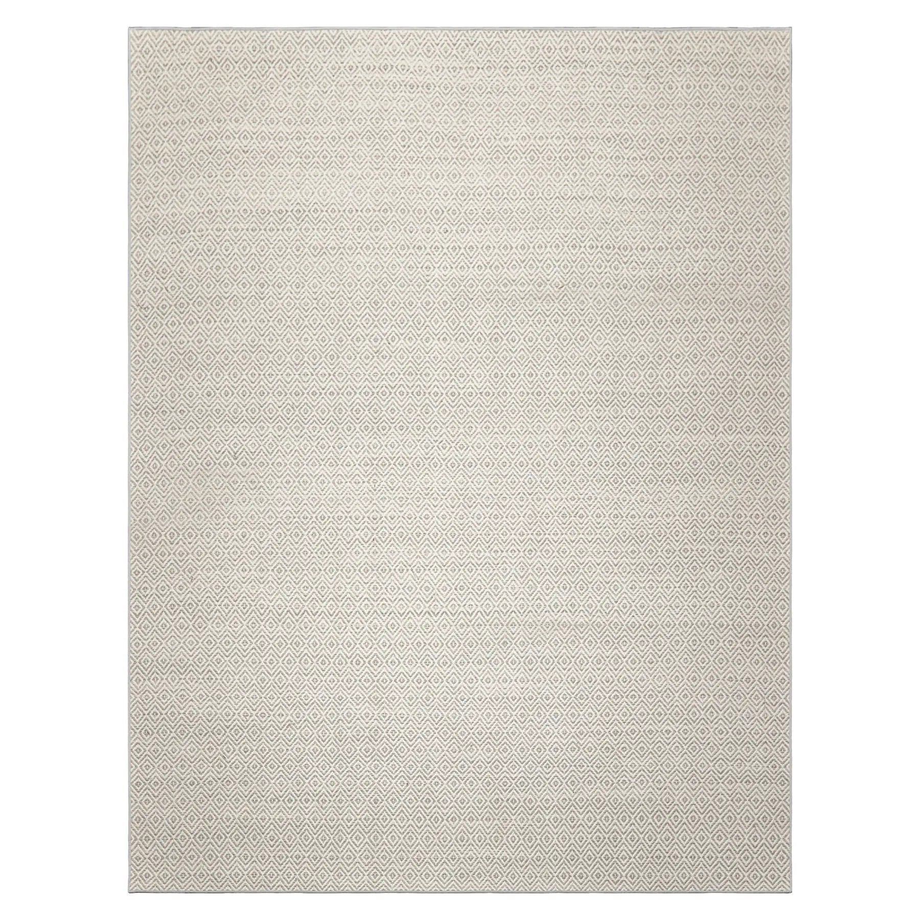 LoomBloom Multi Size Ivory Hand Woven Contemporary Geometric Flatweave New Zealand Wool Oriental Area Rug