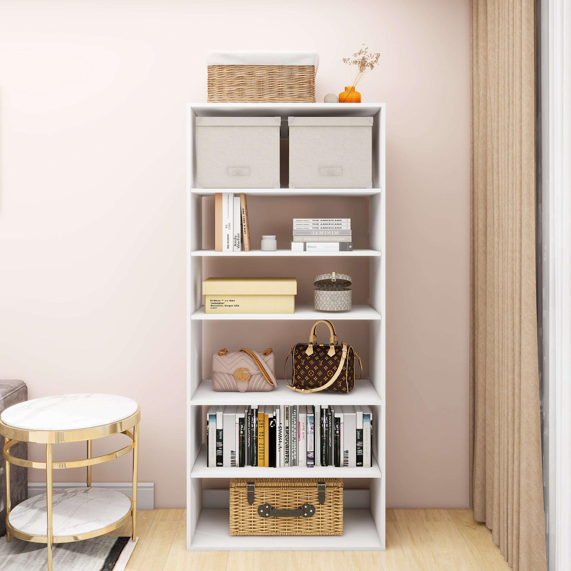 Clothes Organizer with 5 Shelves – Walk-In Closet System for Organizers and Storage, 32" W x 16" D x 71" H - PRHOMZ