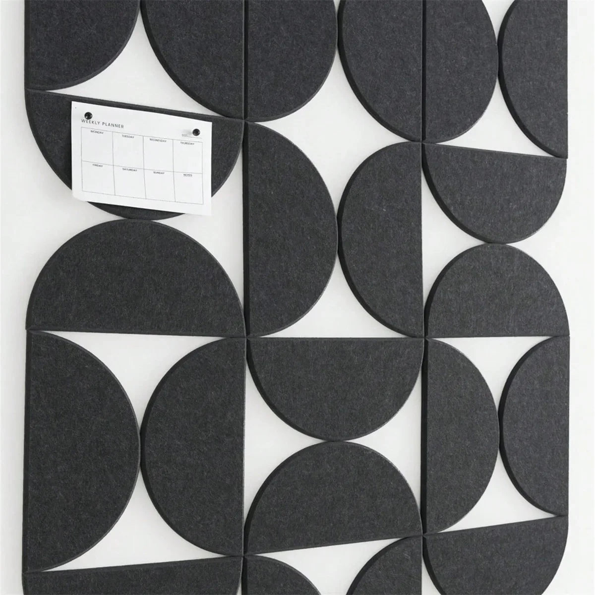 12pcs Decorative Felt Wall Panel Kit Semicircular Wall Felt Tiles Home Decor Felts Tiles with Self Adhesive Decorative Board
