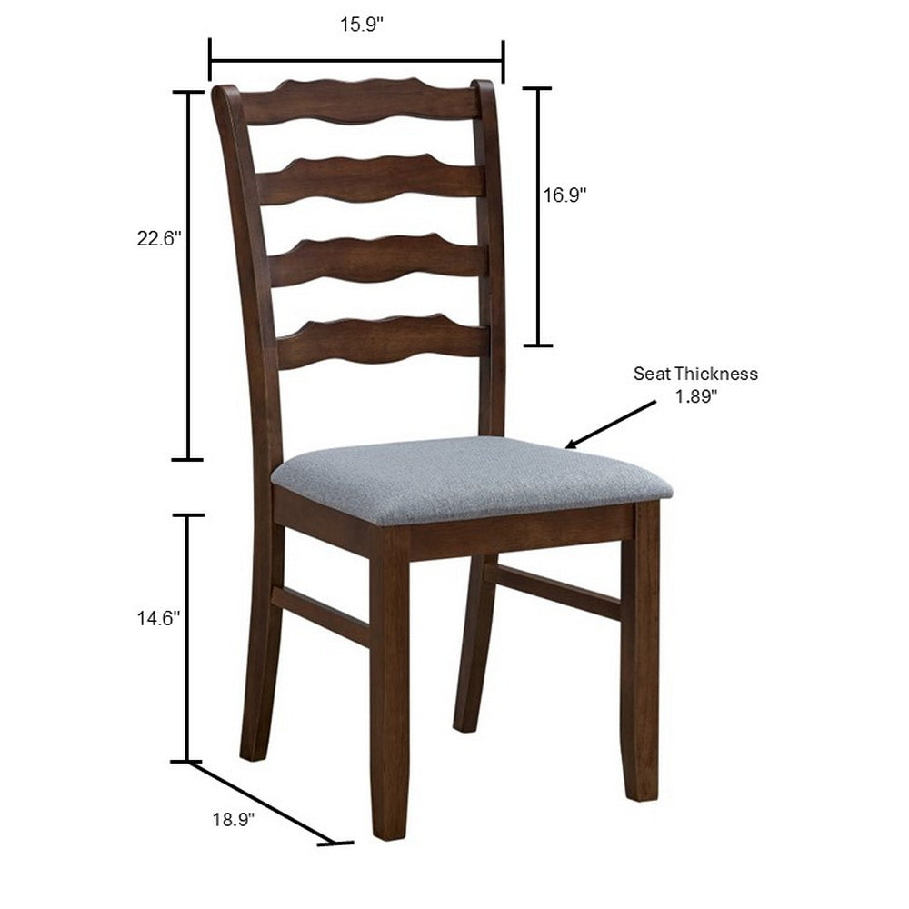 ACTU Farmhouse Dining Table Set with Upholstered Chairs for 4–6