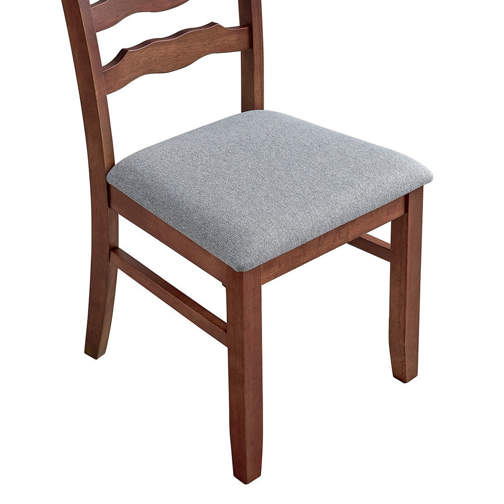 ACTU Farmhouse Dining Table Set with Upholstered Chairs for 4–6