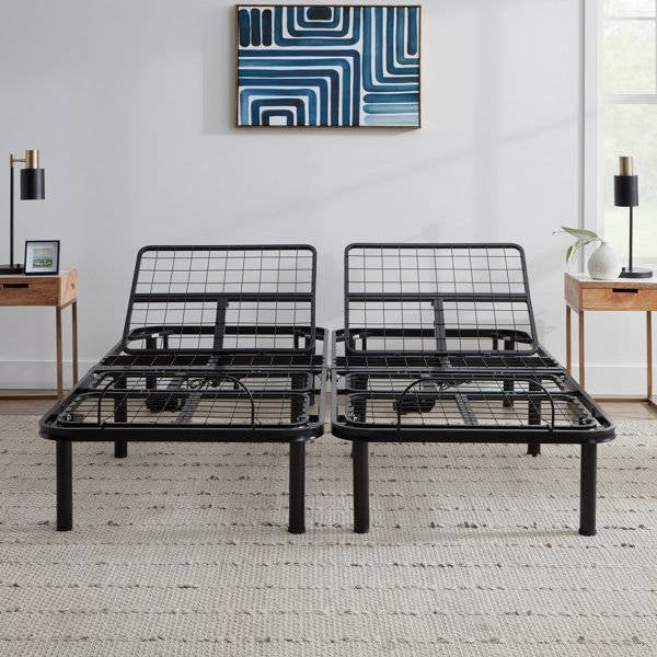 Split King Size Electric Head Foot Adjustable Bed Base with Remote-1