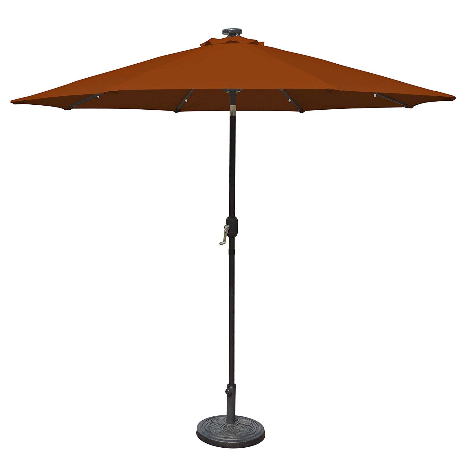 9 Foot Octagonal Olefin Market Umbrella with Auto-Tilt Terra Cotta-1