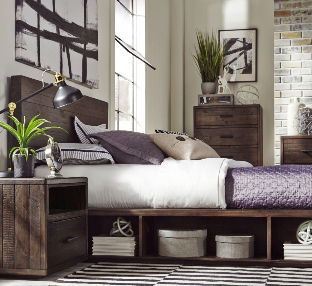 Bucktown Platform Storage Bed - Espresso