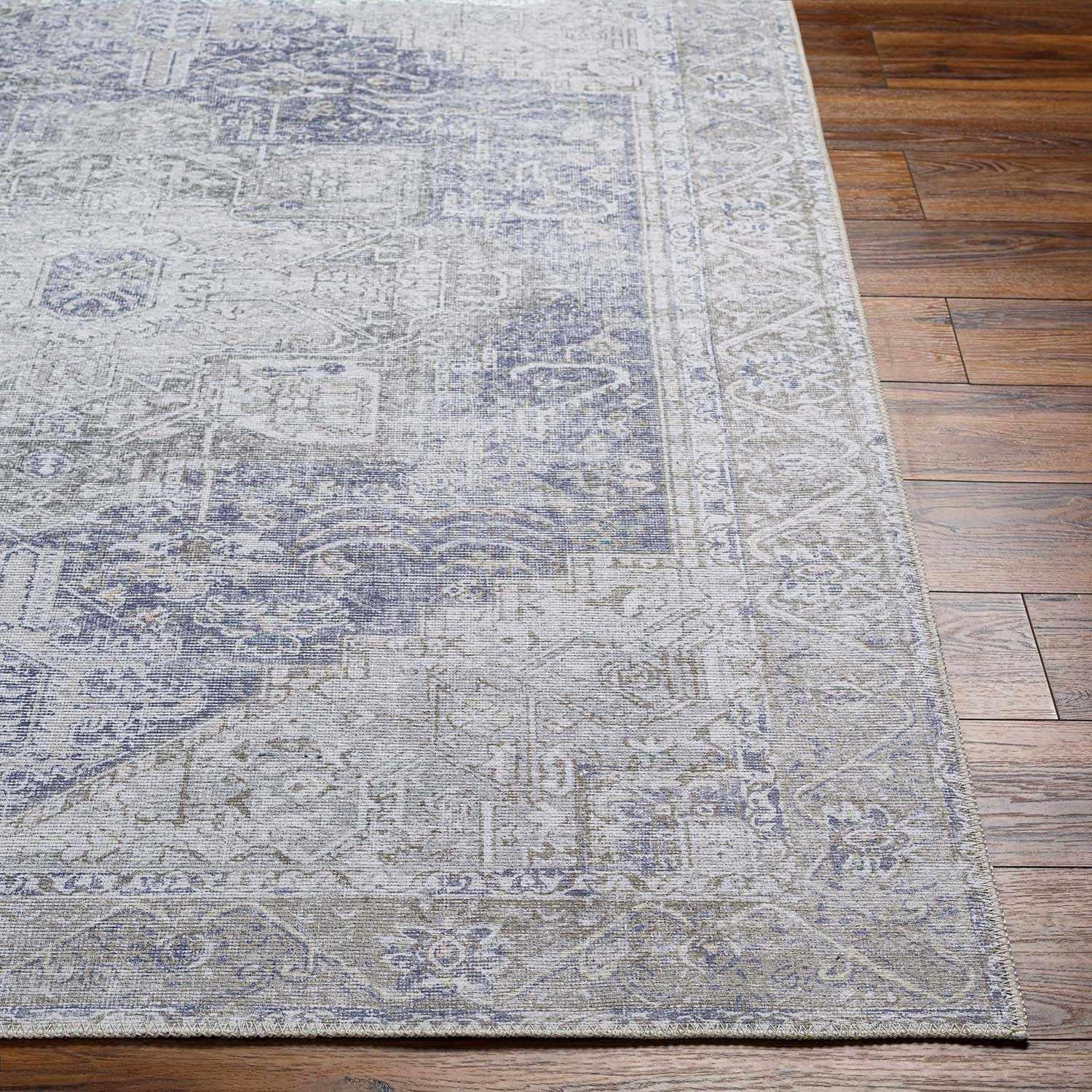 Olive Nisa Vintage Washable Runner - PRHOMZ