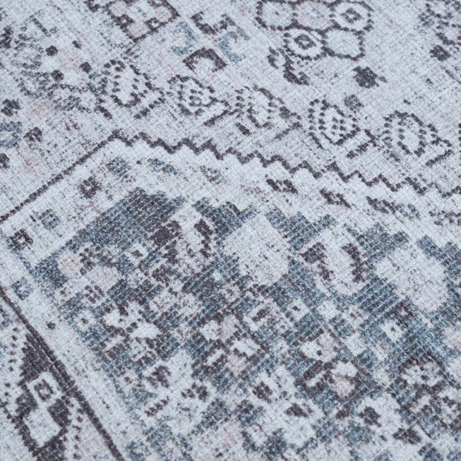 Barny Gray Denim Washable Rug