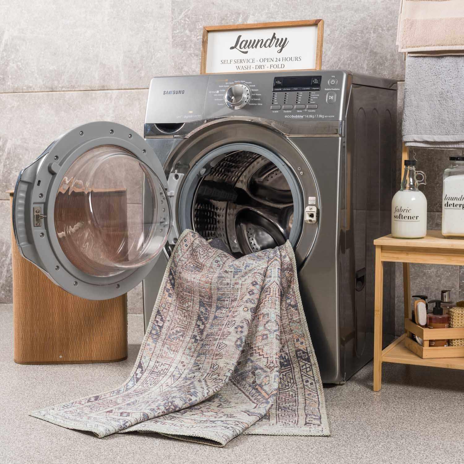 Barny Beige Washable Area Rug – Practical & Stylish Flooring - PRHOMZ