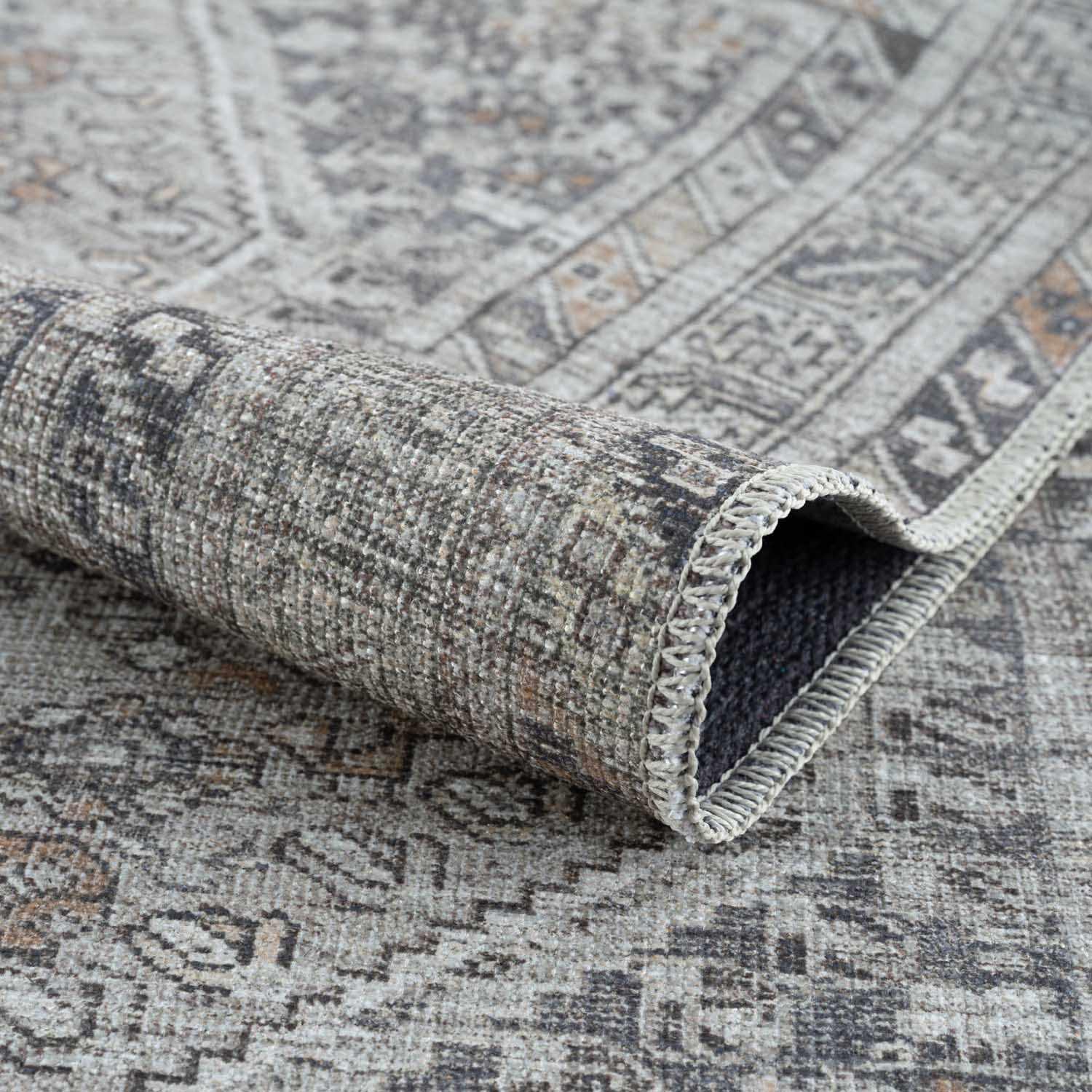 Barny Beige Washable Area Rug – Practical & Stylish Flooring - PRHOMZ