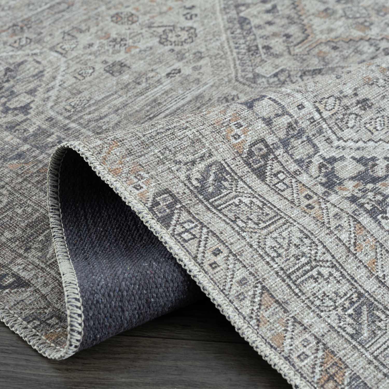 Barny Beige Washable Area Rug – Practical & Stylish Flooring - PRHOMZ