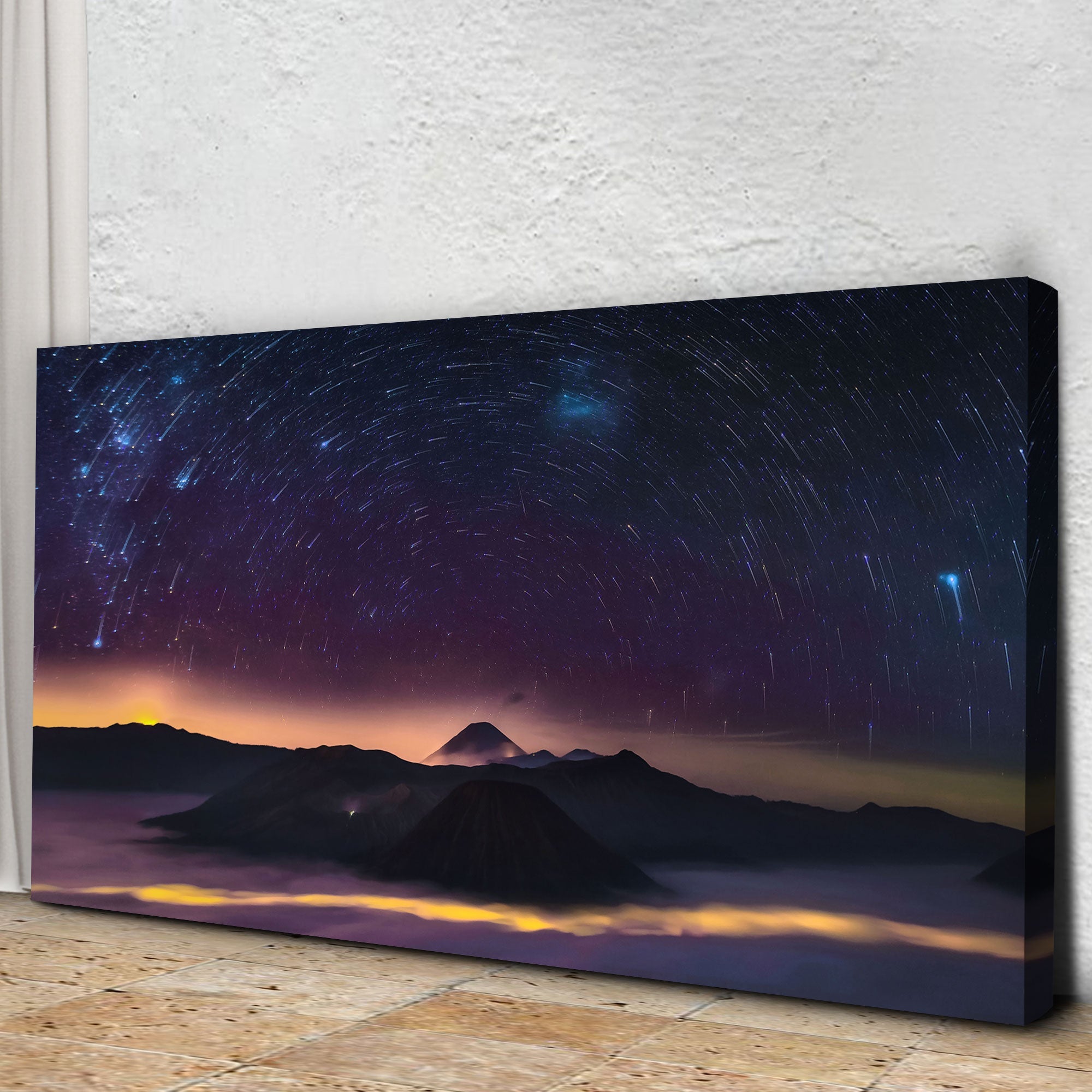 Majestic Starry Night Sky Canvas Wall Art