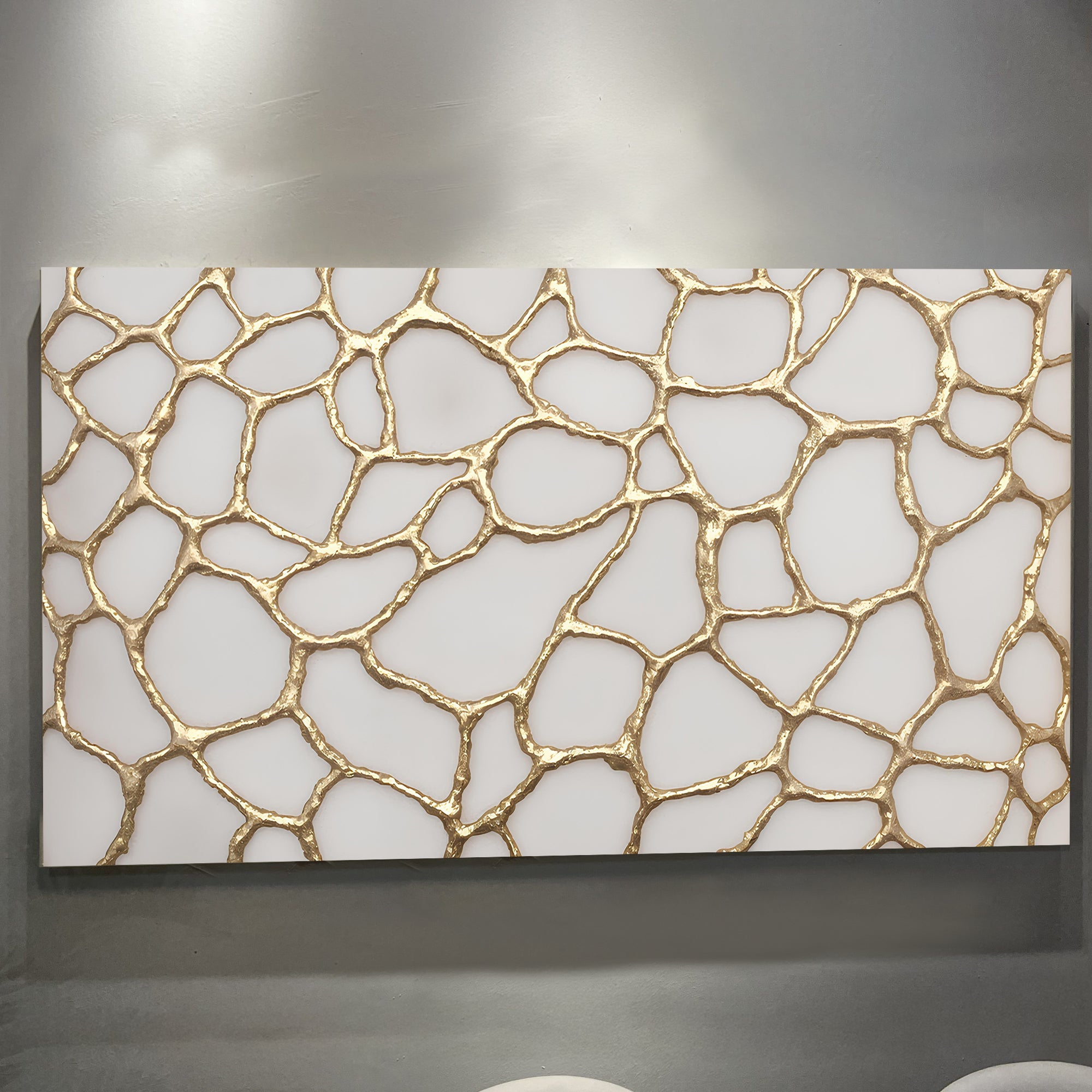 Golden Neurons Wall Art