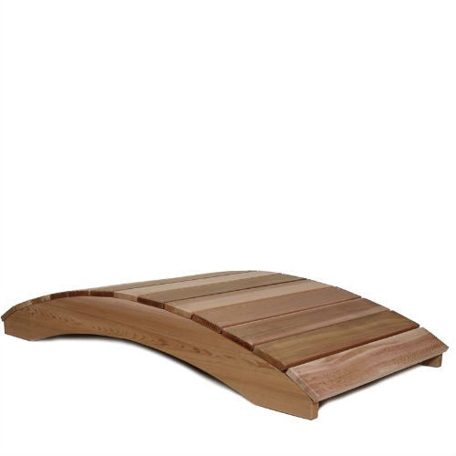 Outdoor 6-Ft Garden Bridge in Red Cedar Wood-0