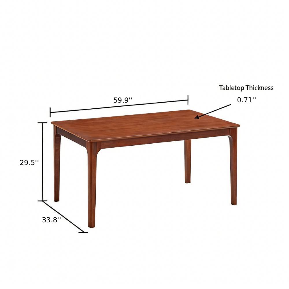 ACTU Farmhouse Dining Table Set with Upholstered Chairs for 4–6