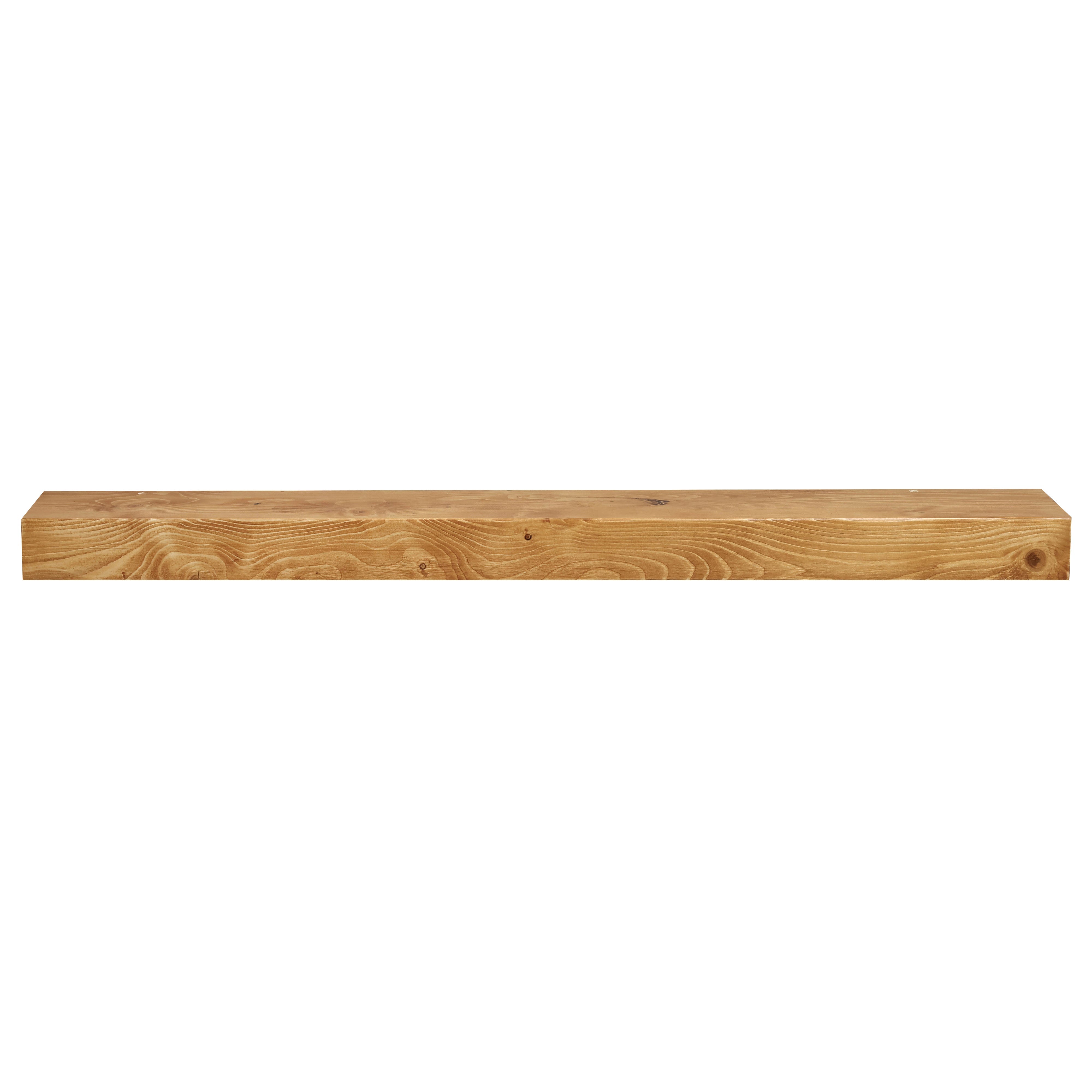 Smooth Solid Floating Timber Fireplace Mantel Shelf
