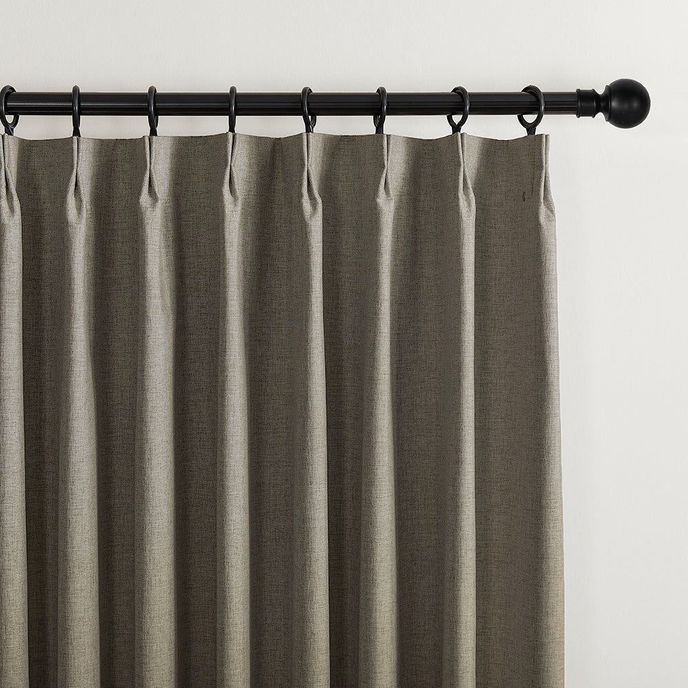 Aiden 100% Blackout Linen Textued Curtains
