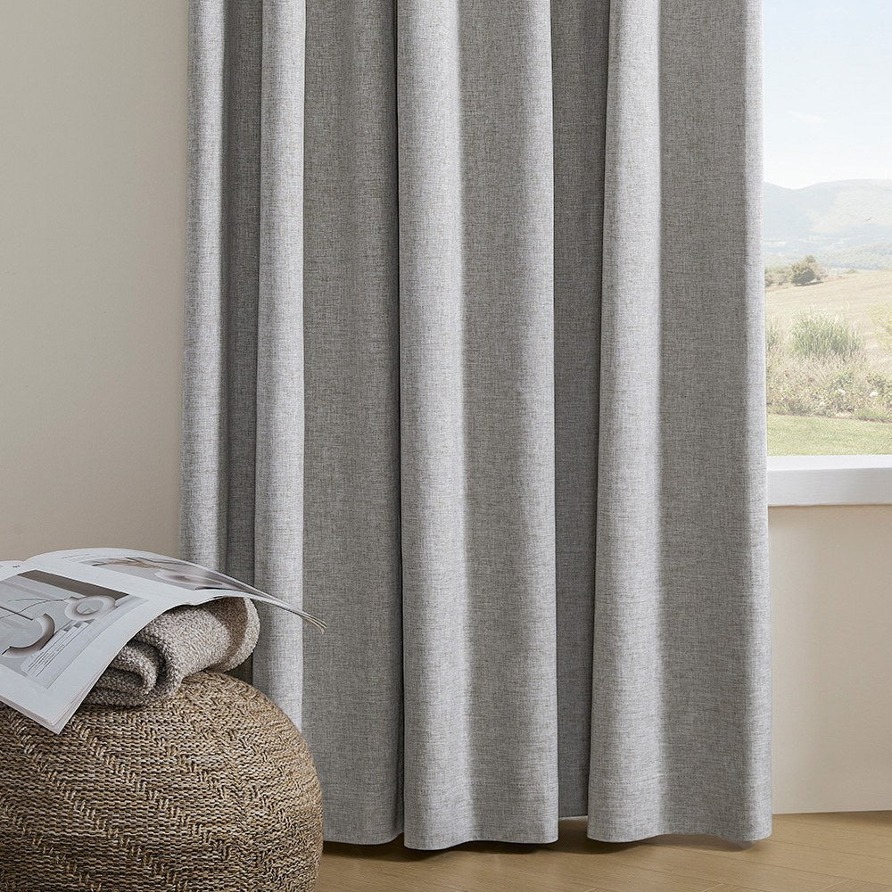 Aiden 100% Blackout Linen Textued Curtains