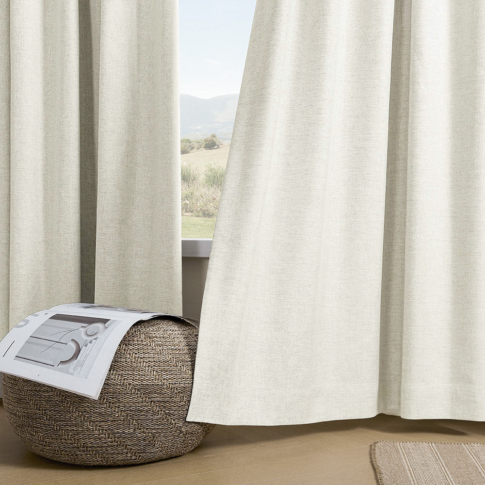Aiden 100% Blackout Linen Textued Curtains