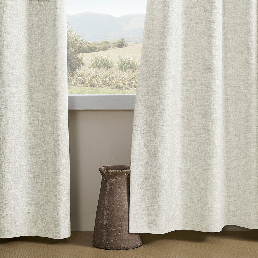 Aiden 100% Blackout Linen Textued Curtains