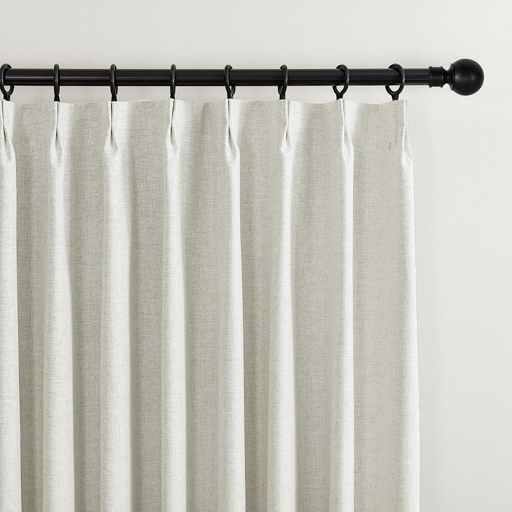 Aiden 100% Blackout Linen Textued Curtains