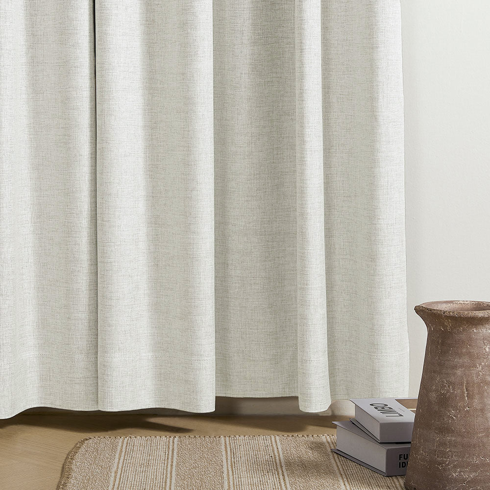 Aiden 100% Blackout Linen Textued Curtains