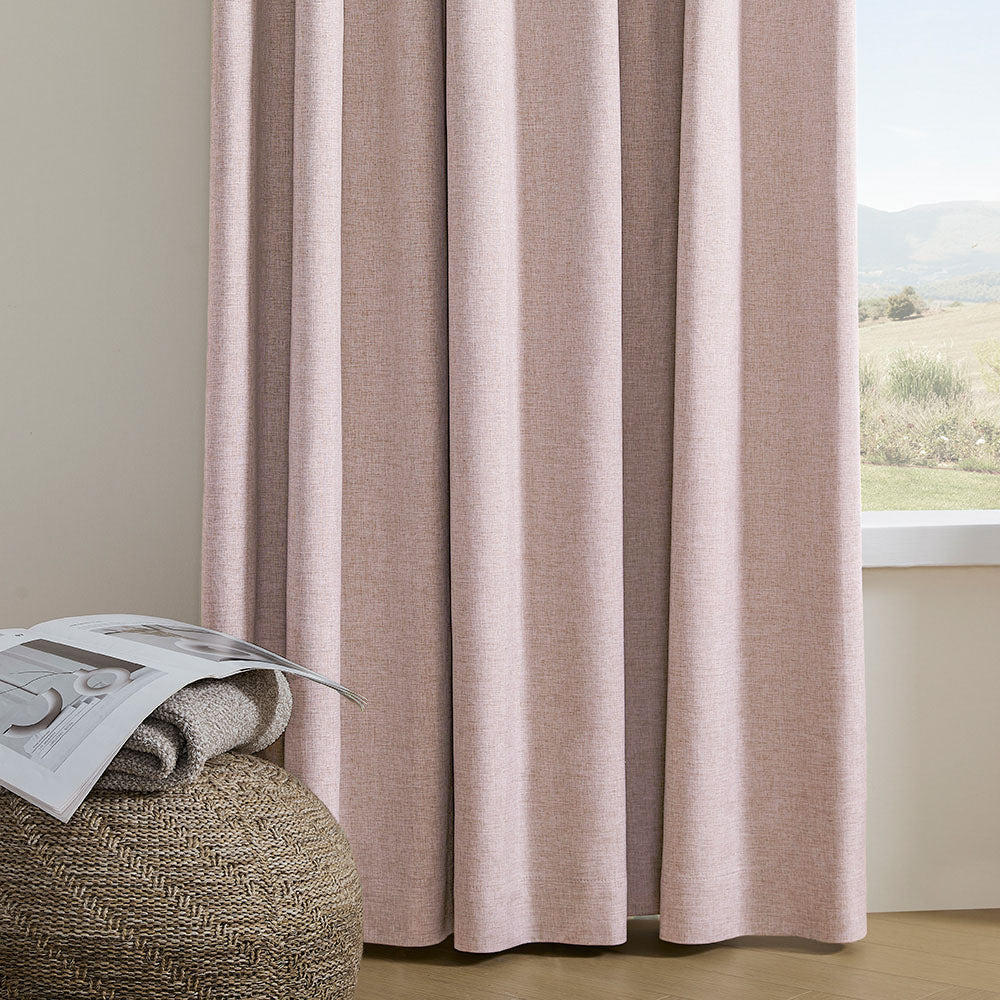 Aiden 100% Blackout Linen Textued Curtains
