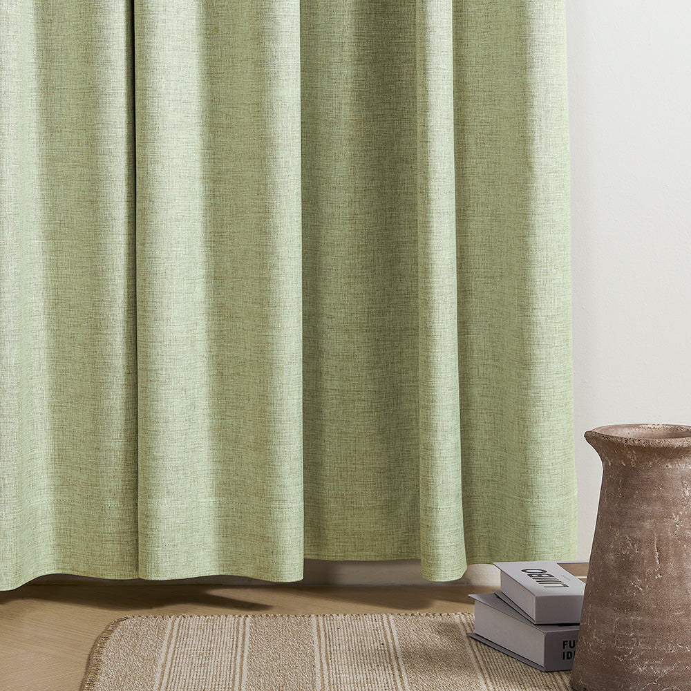 Aiden 100% Blackout Linen Textued Curtains