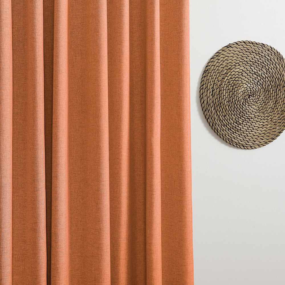 Aiden 100% Blackout Linen Textued Curtains