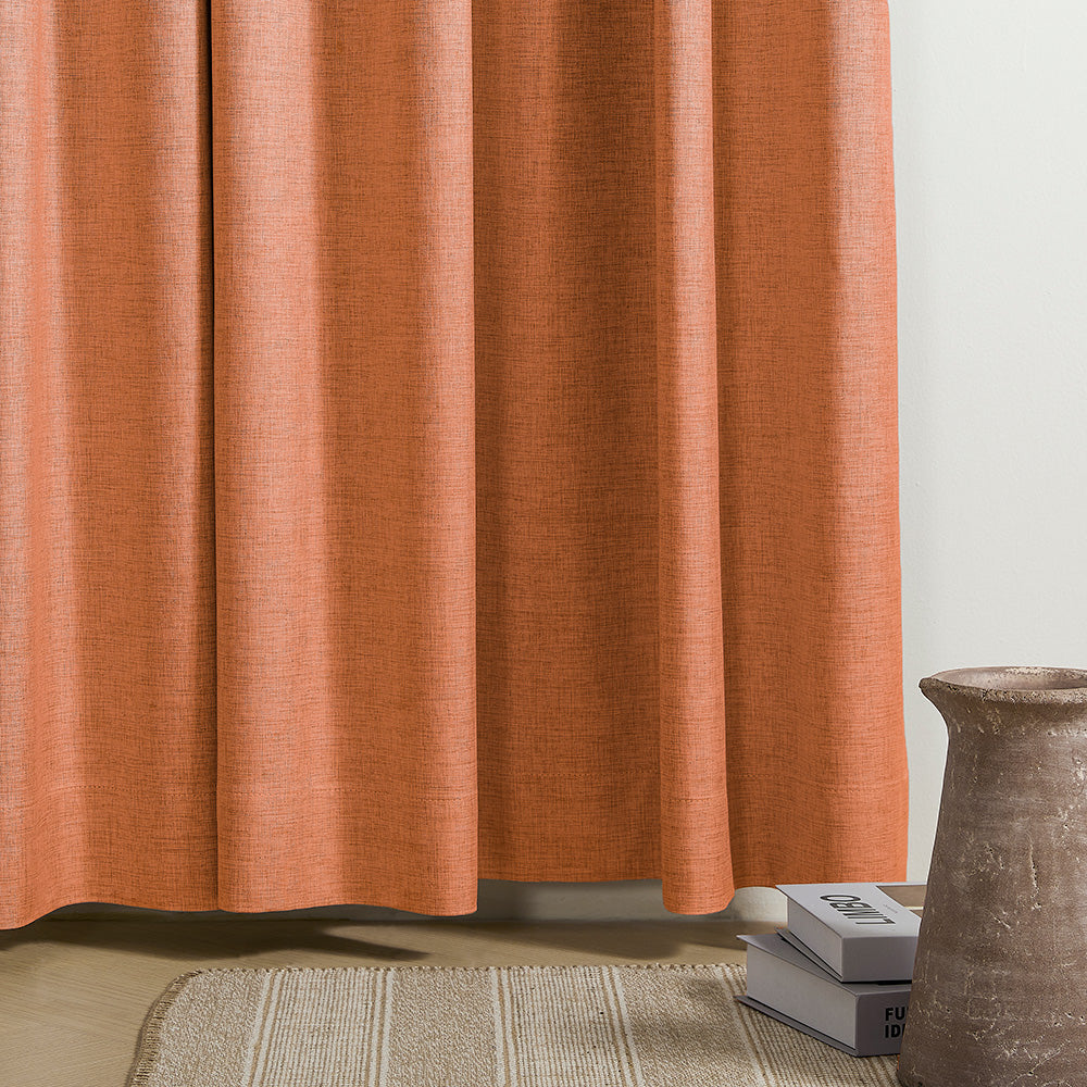 Aiden 100% Blackout Linen Textued Curtains