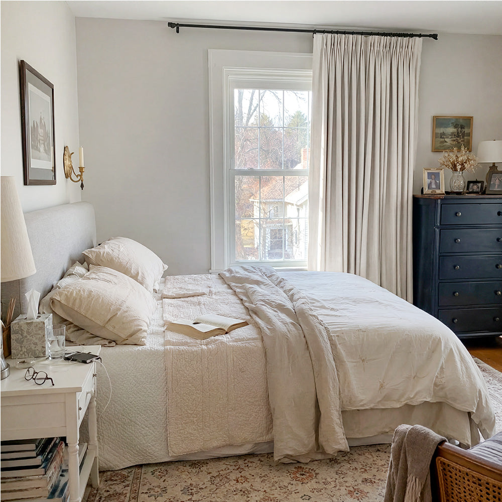 Aiden 100% Blackout Linen Textued Curtains
