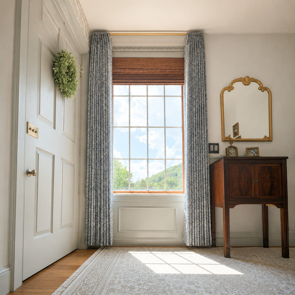 Aino Pastoral Style Floral Leaf Curtains